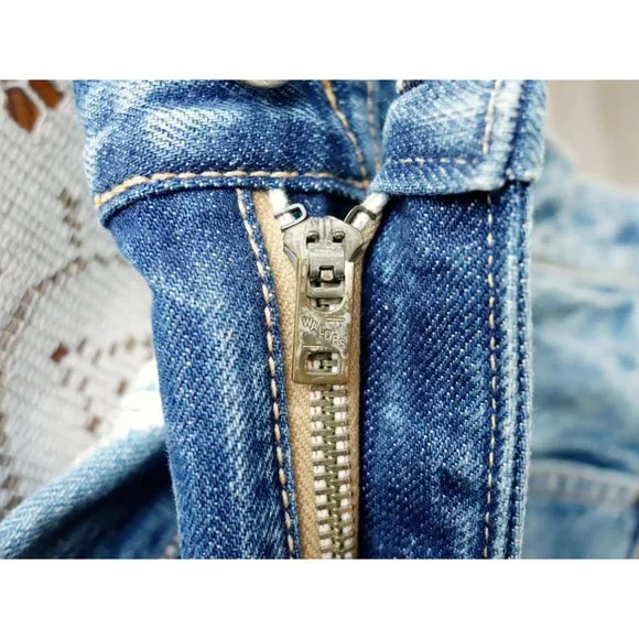 Kapital Japan Stonewash Denim Floral Bird Embroidered Jeans 28 est 25 - Picture 5 of 15